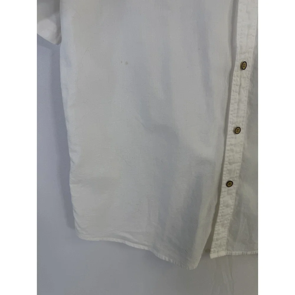 Vintage Pussers West Indies Mens Shirt Size L White Lightweight Nautical Coastal